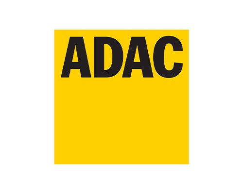 ADAC logo: bold black letters on a bright yellow square background.