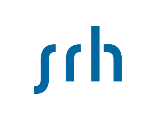 Blue stylized logo with three rounded vertical shapes on a white background, resembling the letters 's', 'r', and 'h'.