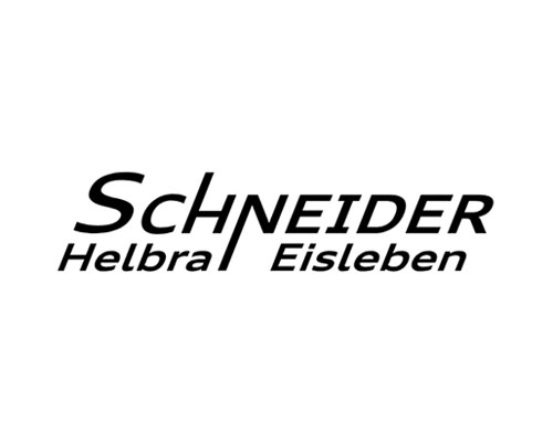 Schneider logo featuring the wordmark with 'Helbra' and 'Eisleben' split by a vertical separator.