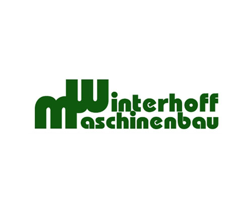 Winterhoff Maschinenbau company logo in green with a bold, rounded wordmark at center of white background.