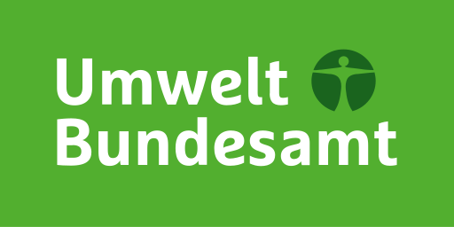 Umwelt Bundesamt logo on a bright green background.